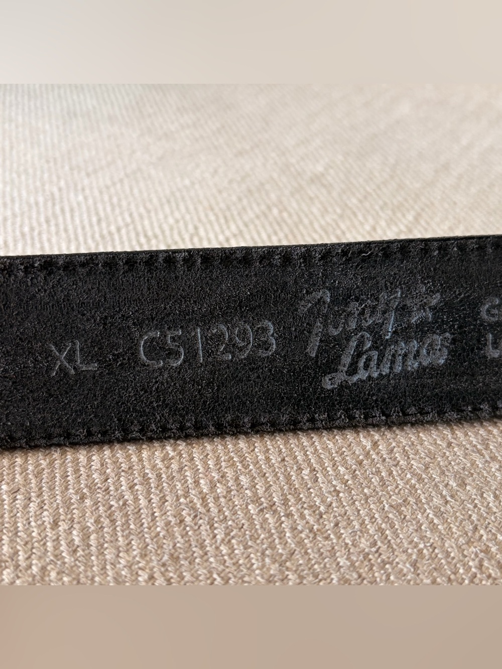 Tony Lama Size XL Dakota Black Leather Western Belt #C51293 Silver Hardware - Picture 5 of 9